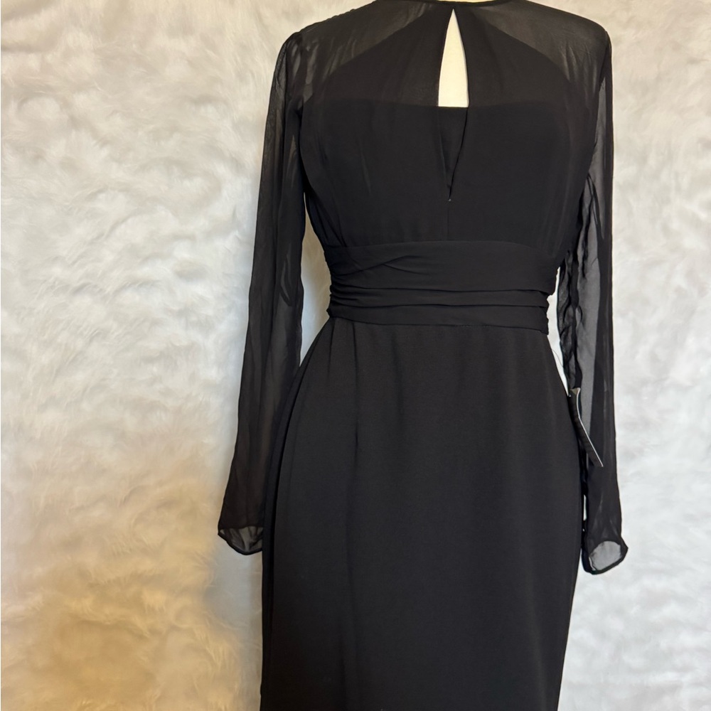 Maggy London Black Long Sleeve Dress